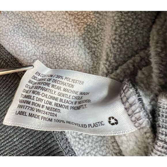 Art Class Charcoal Grey Hooded Full Zip Jacket Camo Trim Kidcore sz 18 months - Picture 6 of 9